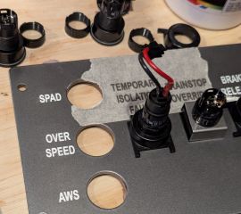 Painting labels on the TPWS control panel
