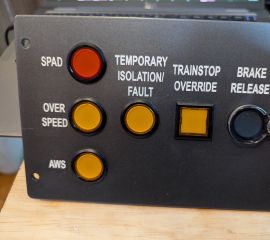 Completed TPWS control panel with all labels