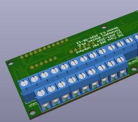 A computer-generated rendering of a circuit board