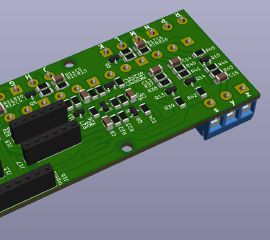 A computer-generated rendering of a circuit board