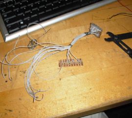 Glove perfboard under construction
