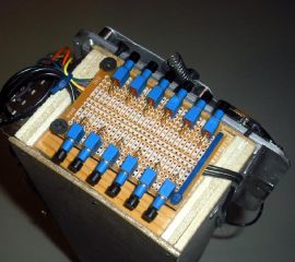Detail of control buttons, actuated in pairs