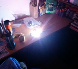 Testing full white brightness on two LEDs.