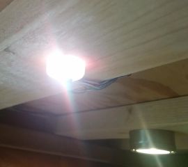 One LED at half brightness with a bottlecap diffuser.