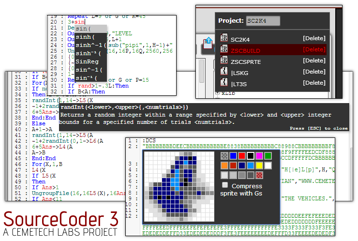 SourceCoder 3 screenshot medley