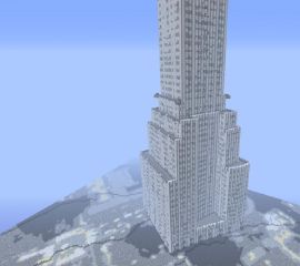 Minecraft Chrysler Building generated by SparseWorld