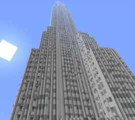 Minecraft Chrysler Building generated by SparseWorld