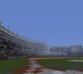 Minecraft Yankee Stadium field generated by SparseWorld